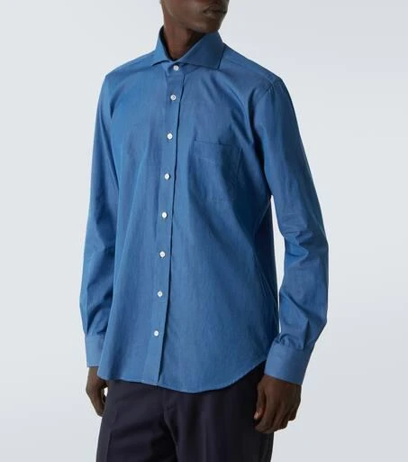 Thom Sweeney Cotton chambray shirt 3