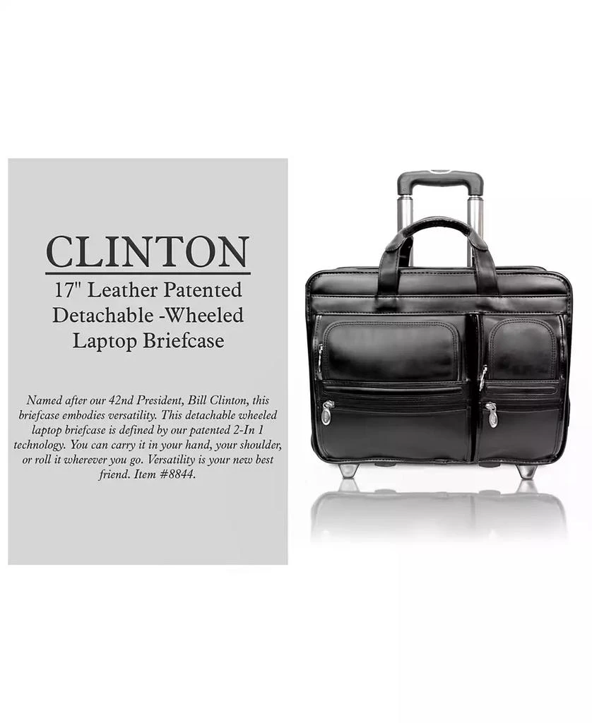 McKlein Franklin 15" Patented Detachable Wheeled Laptop Briefcase 8