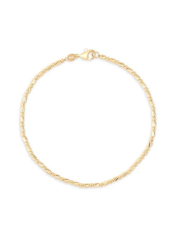 Saks Fifth Avenue 14K Yellow Gold Beaded Bracelet 2
