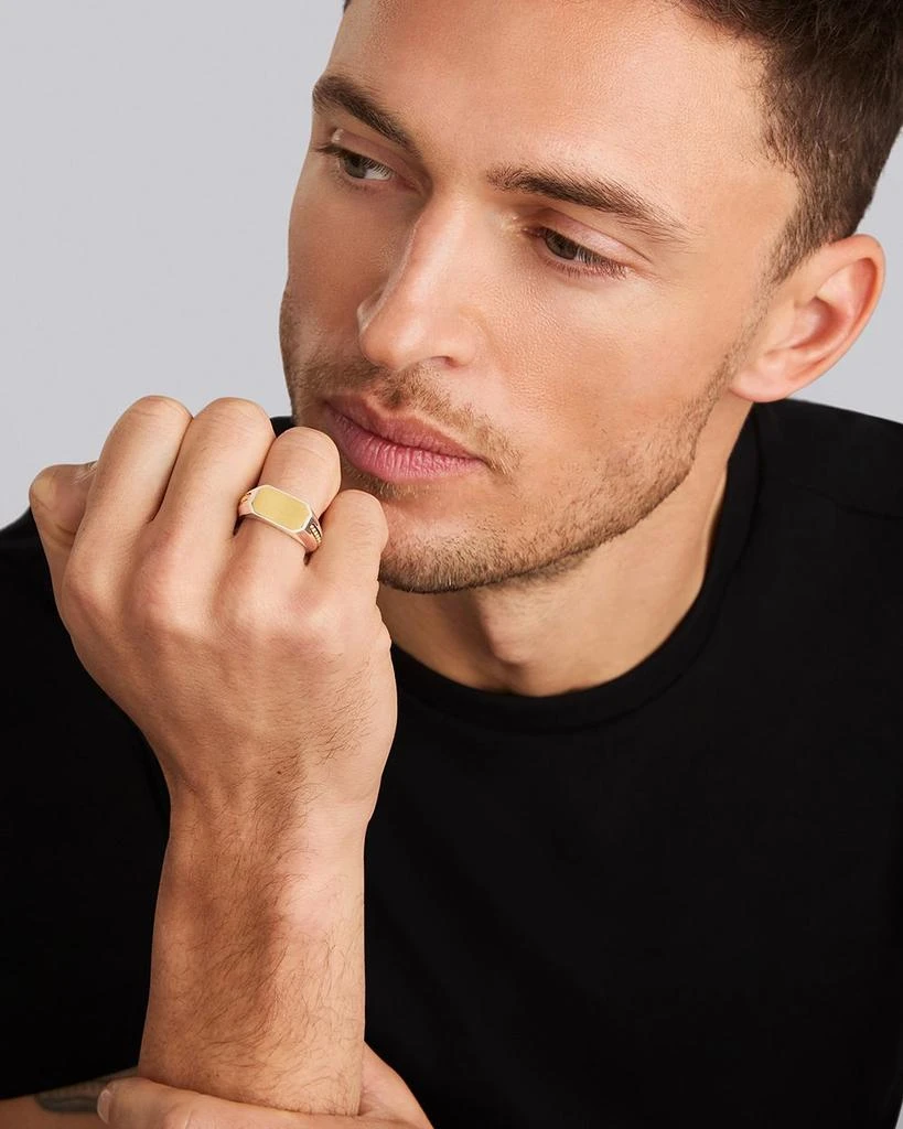 LAGOS Men
s 18K Yellow Gold
Sterling Silver Anthem Octagon Ring 2