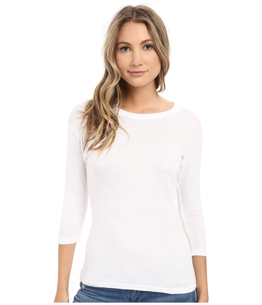 Michael Stars Shine Dora 3/4 Sleeve Crew Neck Shirt 1