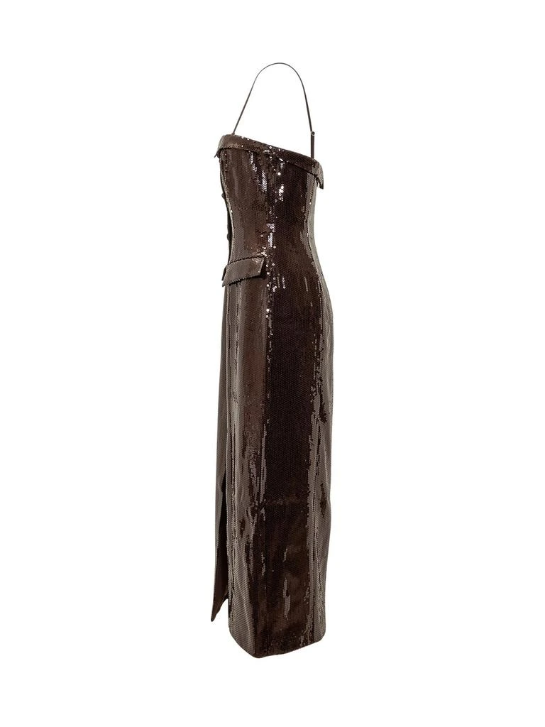 ROTATE Birger Christensen ROTATE Sequinned Sleeveless Midi Dress 3
