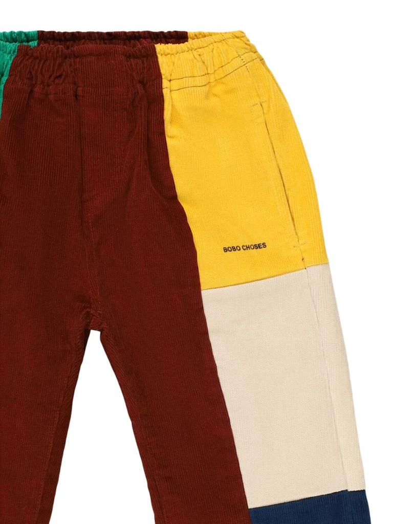 BOBO CHOSES Color Block Cotton Blend Corduroy Pants 1