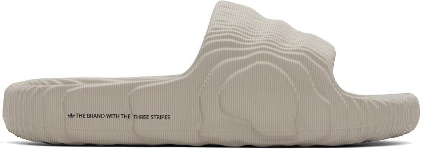 Adidas Gray Adilette 22 Slides