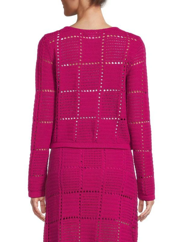 ultra pink Crochet Top 2