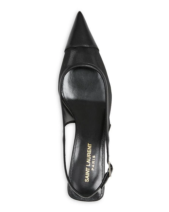 Yves Saint Laurent Women
s Oxalis Slingback Kitten Heel Pumps 3