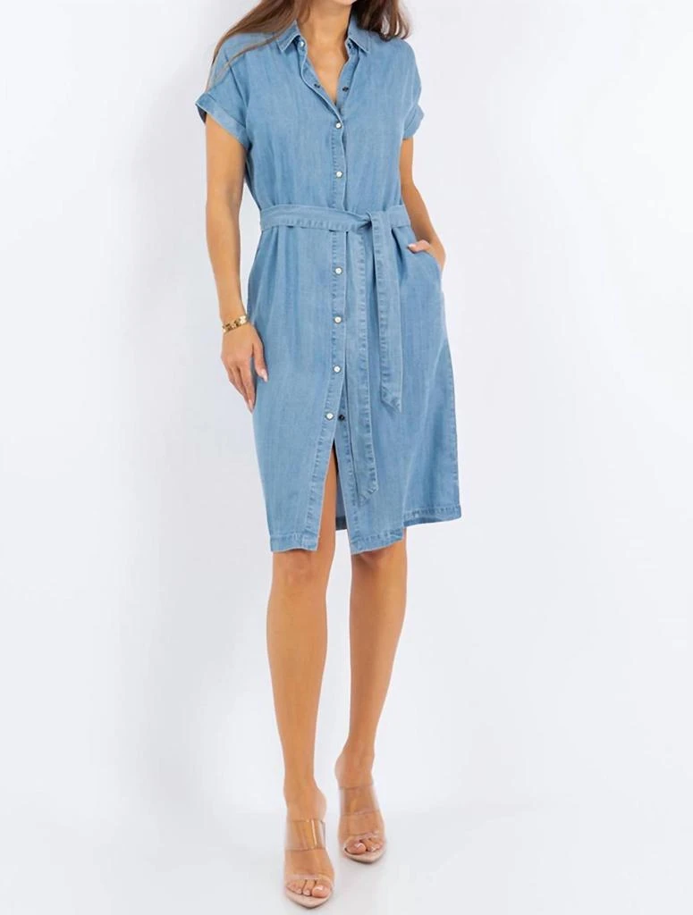 PAPARAZZI Paparazzi - Tencel Denim Short Sleeve Shirt Dress With Belt 1