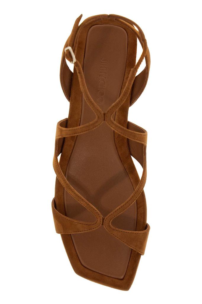 JIMMY CHOO ayla flat suede leather sandals