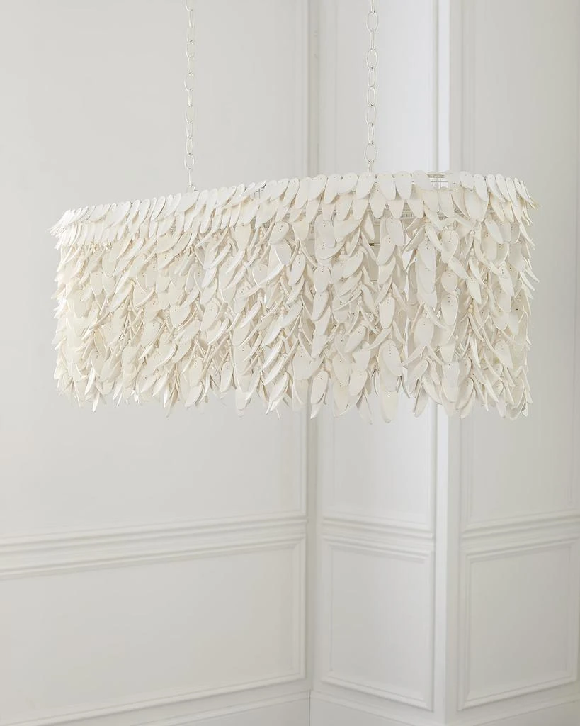 Neiman Marcus Linear Cocoa Petal 44.5" 3-Light Chandelier 3