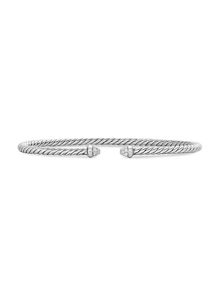 David Yurman Micro Cable Flex Bracelet in Sterling Silver