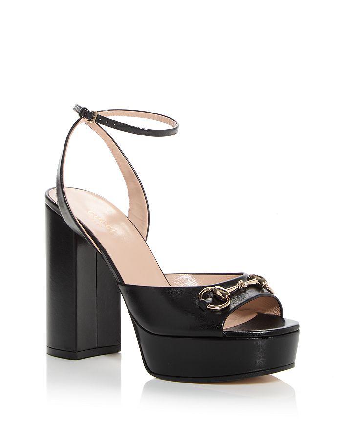 Gucci Women's Malaga Horsebit High Heel Platform Sandals