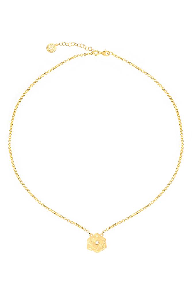 Gabi Rielle Rosebud CZ Pendant Necklace