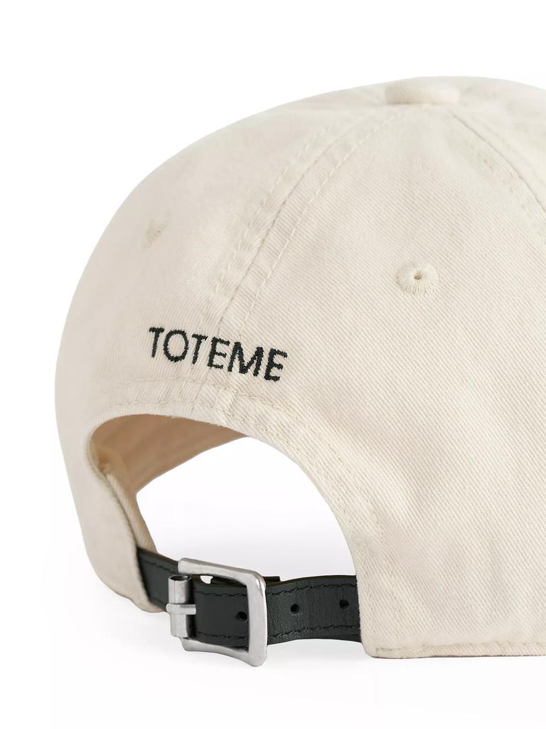 Toteme Cotton & Leather Baseball Cap