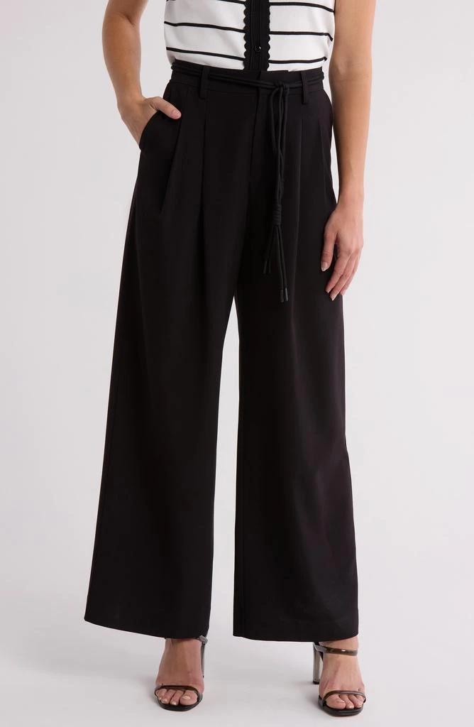 Laundry by Shelli Segal Belted Wide Leg Pants 1