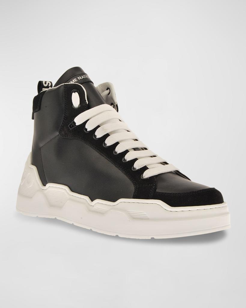 Costume National Men's Leather High-Top Sneakers