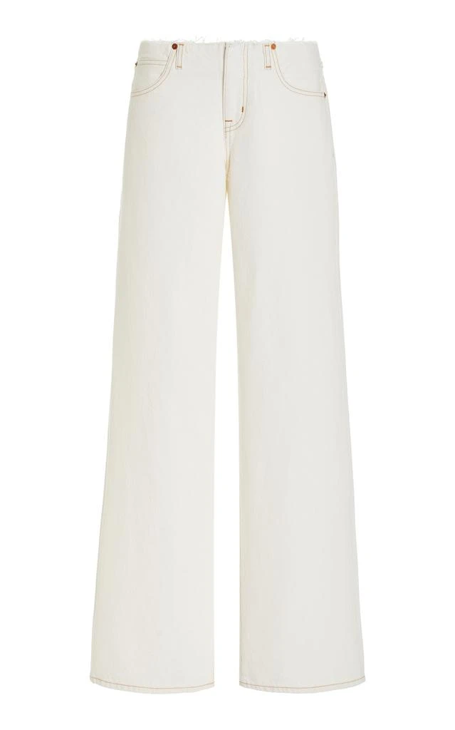 SLVRLAKE SLVRLAKE - Mica Rigid Low-Rise Wide-Leg Jeans - White - 29 - Moda Operandi 1