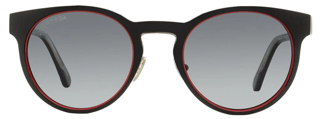 Omega Omega Unisex Round Sunglasses OM0020H 01D Black/Red 52mm 2