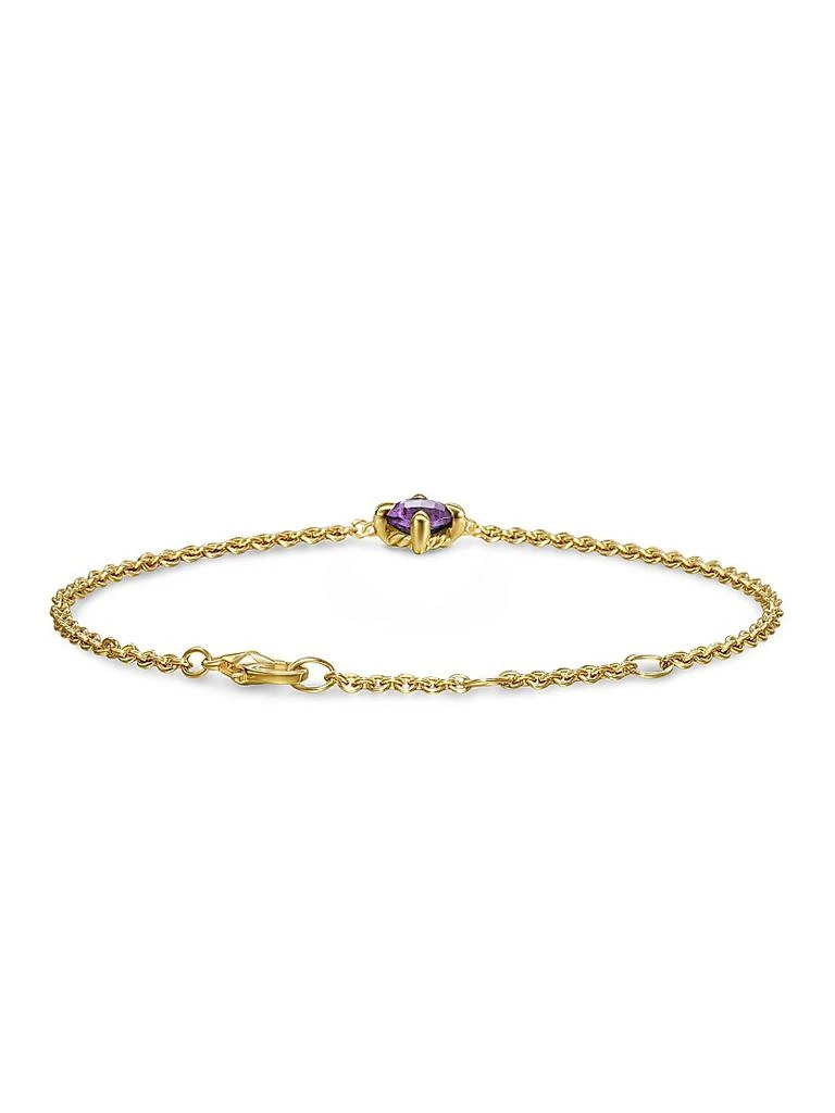 David Yurman Micro Chatelaine Chain Bracelet in 18K Yellow Gold 4