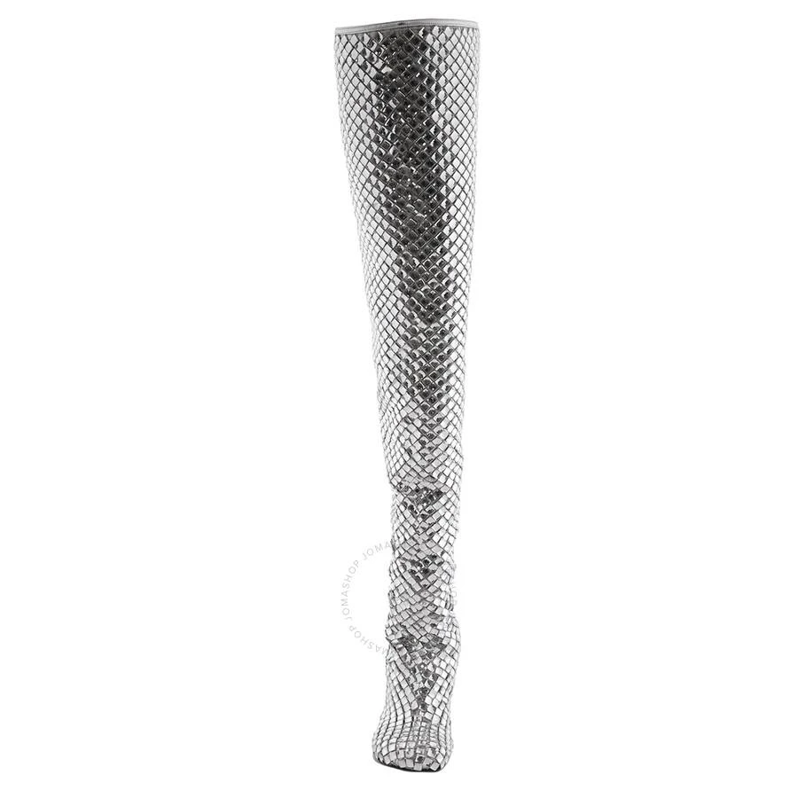 Burberry Burberry Anita Over-The-Knee 110 mm Heel Boot in Silver/Crystal, Brand Size 36 ( US Size 6 ) 3
