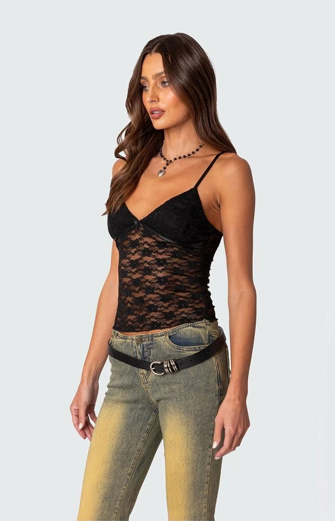 Edikted Eira Sheer Lace Tank Top 4