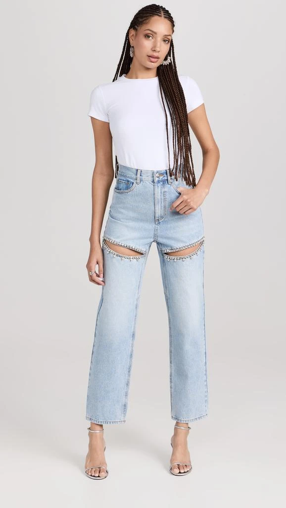 Area Crystal Slit Jeans 4