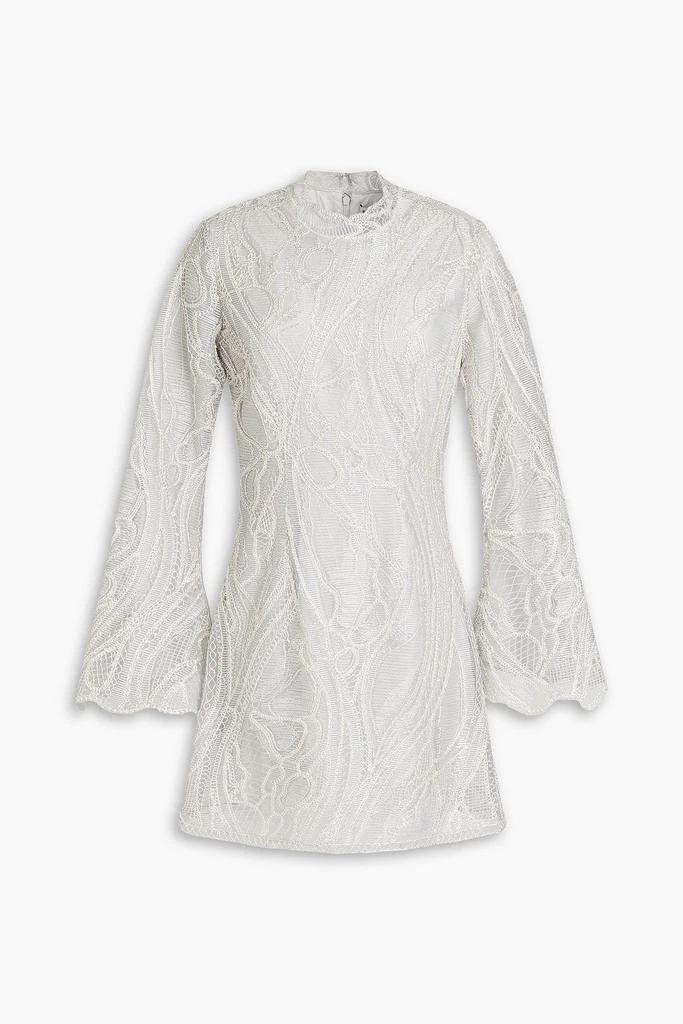 SIMKHAI Joy embroidered tulle mini dress 1