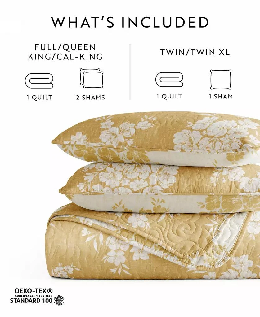 IENJOY HOME Distressed Bouquet Reversible 2-Pc. Quilt Set 7