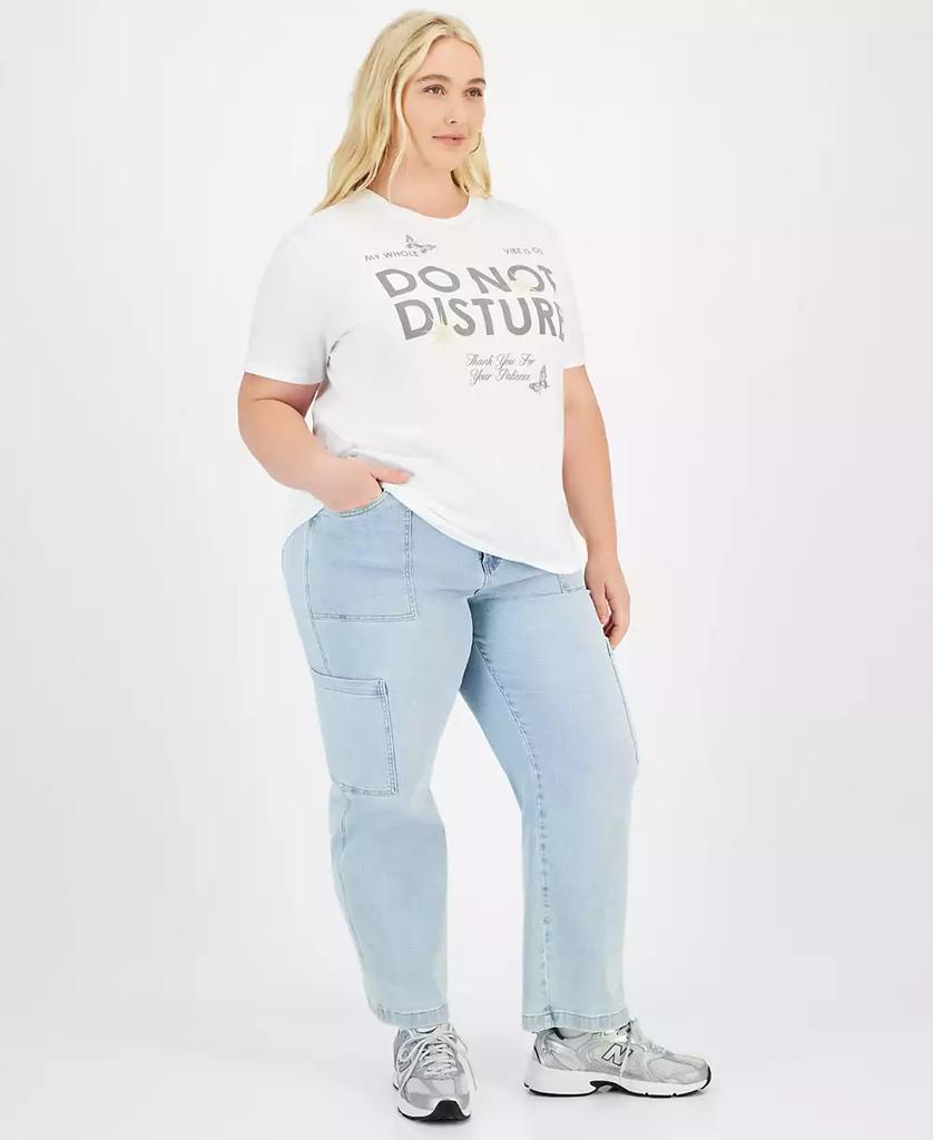 Love Tribe Trendy Plus Size Do Not Disturb Graphic T-Shirt
