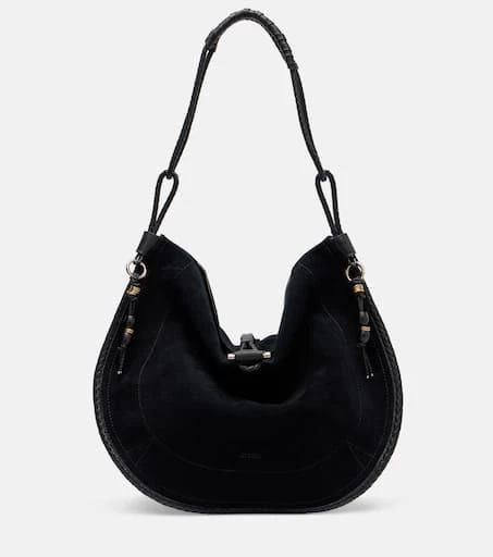Isabel Marant Oskan Small suede shoulder bag 1