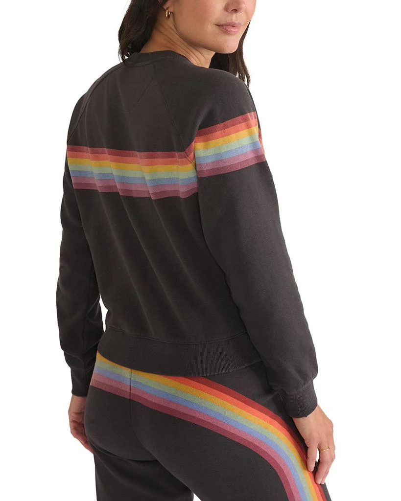 Marine Layer Anytime Rainbow Striped Sweatshirt 3