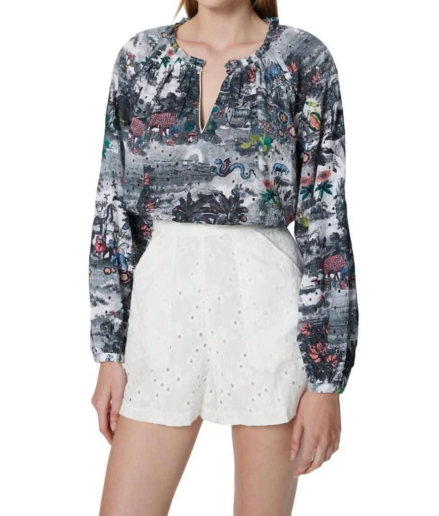 CHUFY Tulip Blouse In Eden Black 2