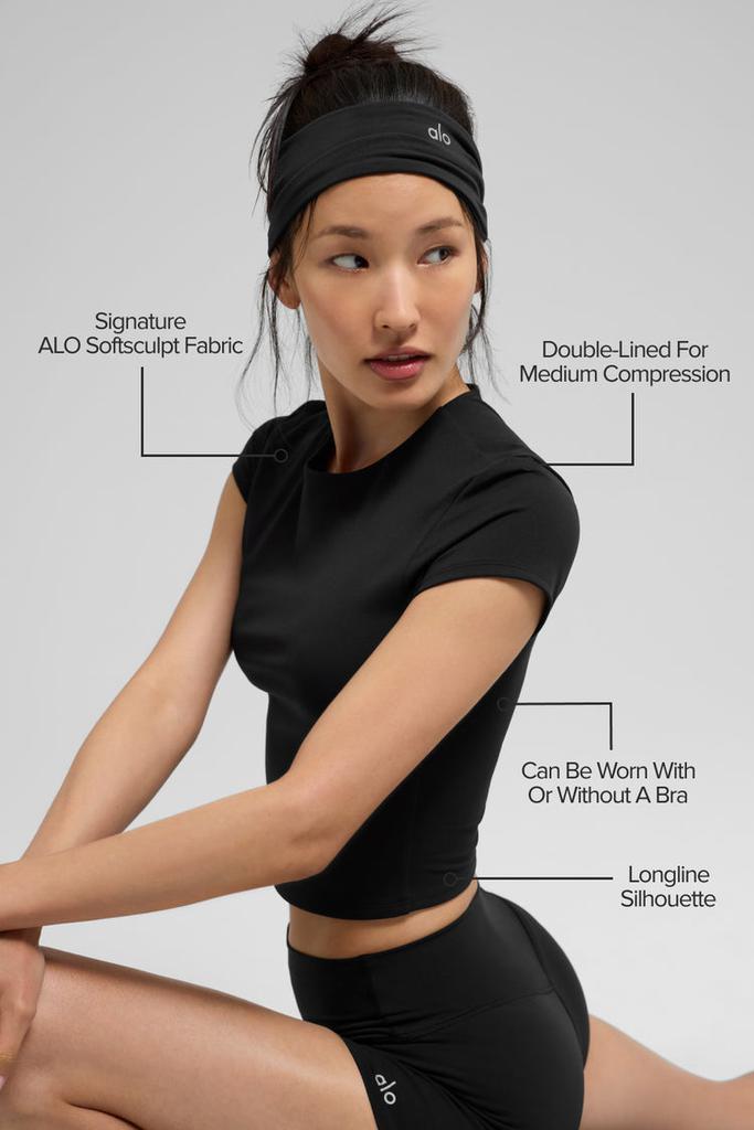 Alo ALO Softsculpt Precision Short Sleeve Top - White