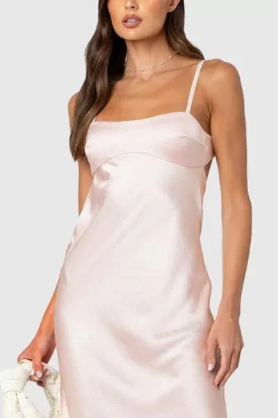 Edikted Edikted Vienna Open Back Satin Maxi Dress 2