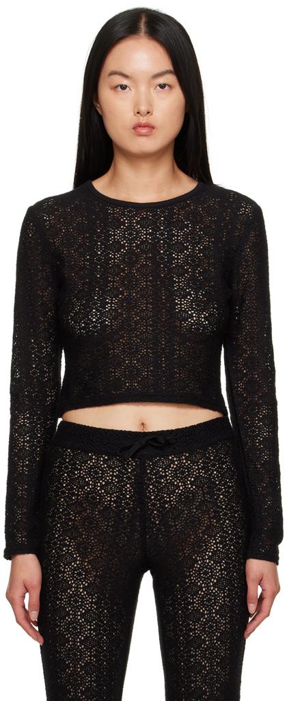 Saturdays NYC Black Peii Long Sleeve T-Shirt
