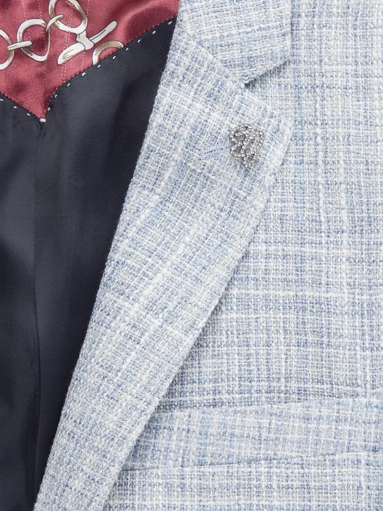 Elie Balleh Textured Single Breasted Slim-Fit Blazer 3