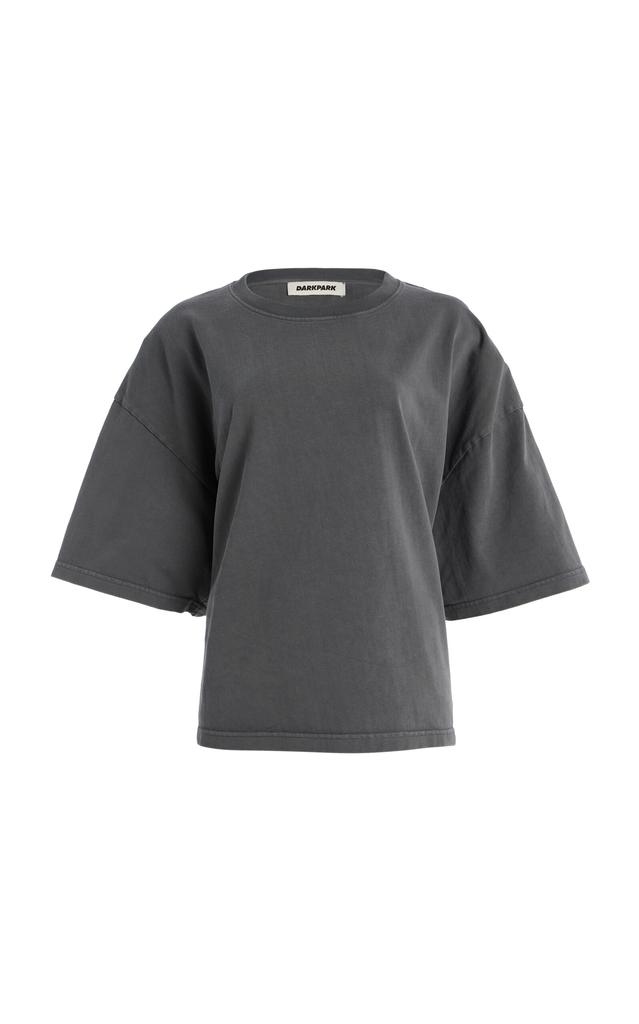 DARKPARK DARKPARK - Doyle Draped Cotton T-Shirt - Grey - XS - Moda Operandi