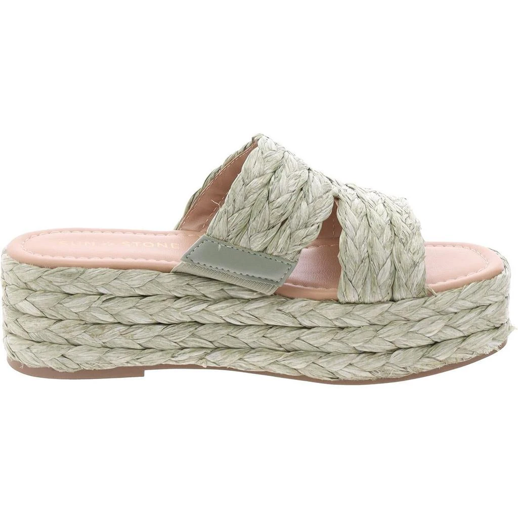 Sun + Stone Olinkaa Womens Woven Open Toe Flatform Sandals 3
