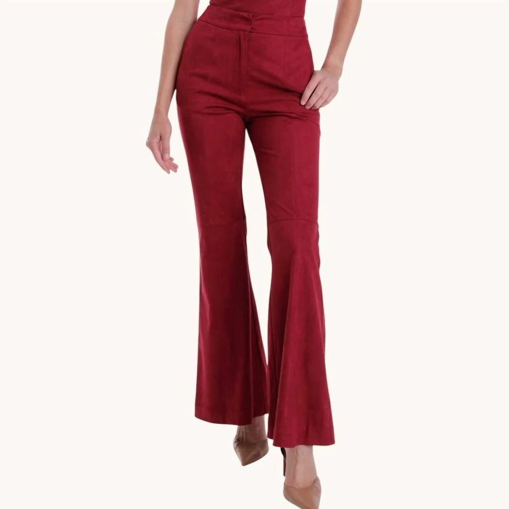 Karina Grimaldi Karina Grimaldi - Vernonica Flared Suede Pants 2