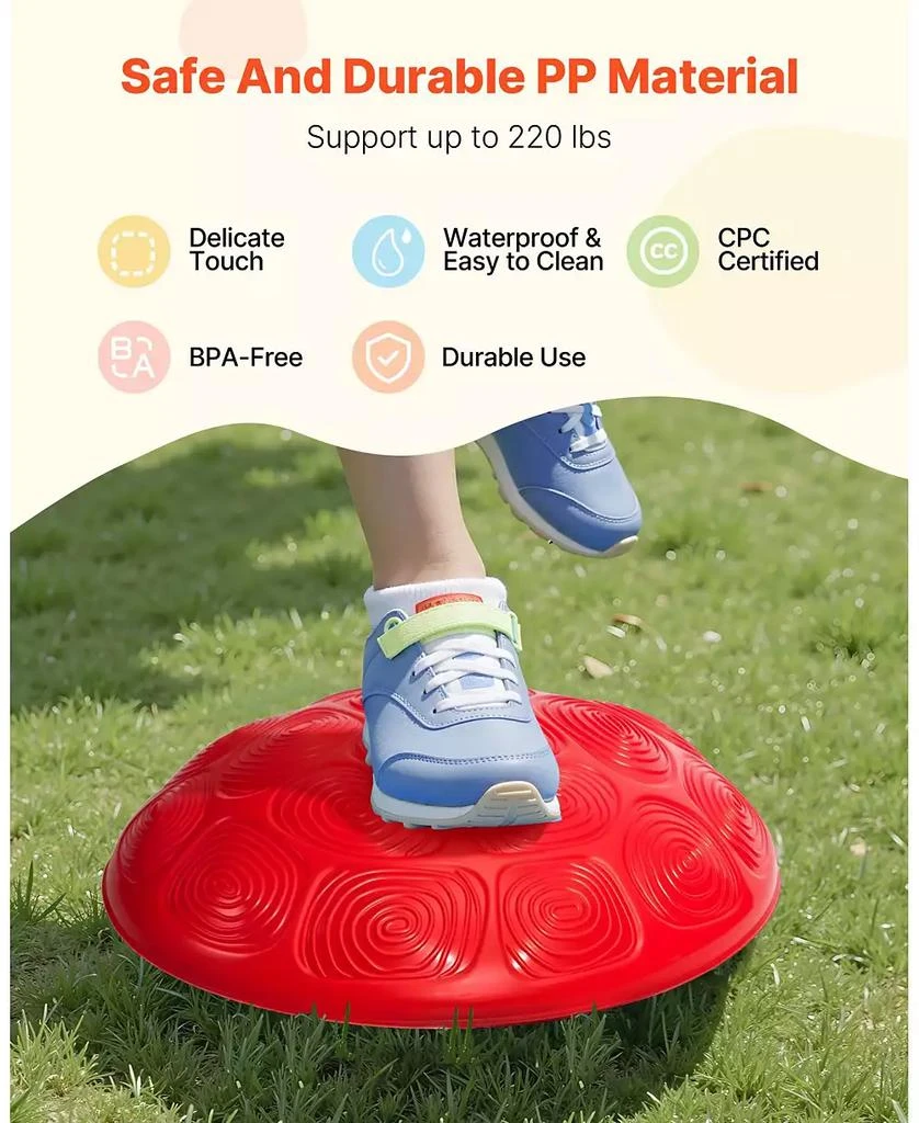 SUGIFT 6-PC Turtle Balance Stepping Stones for Sensory Play, 220 lb Rated 8