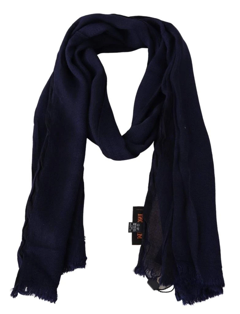 Missoni Missoni Blue Wool Knit Unisex Neck Wrap Scarf 2