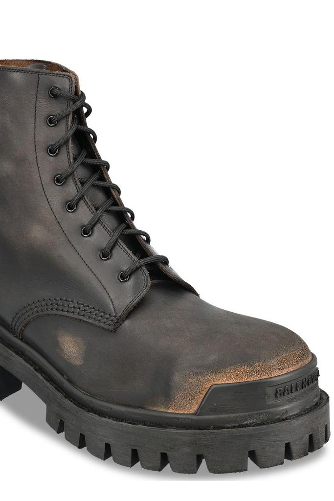 Shop Balenciaga Strike Lace-Up Boots on Sale at BeyondStyle
