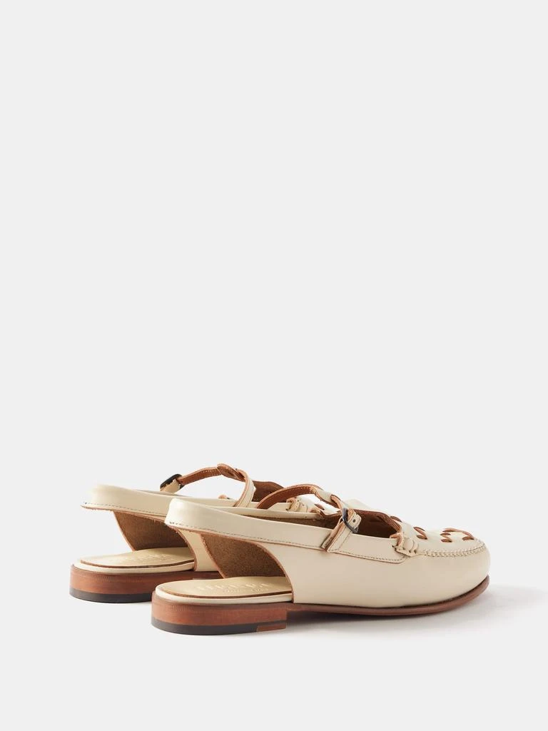 Hereu Roqueta leather slingback loafers 3