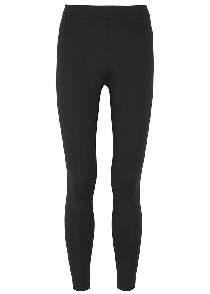 Vince Black cropped stretch-jersey leggings 1