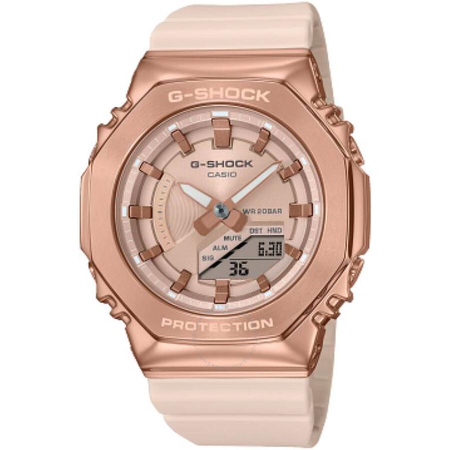 Casio G-SHOCK World Time Quartz Analog-Digital Pink Dial Ladies Watch GM-S2100PG-4ADR