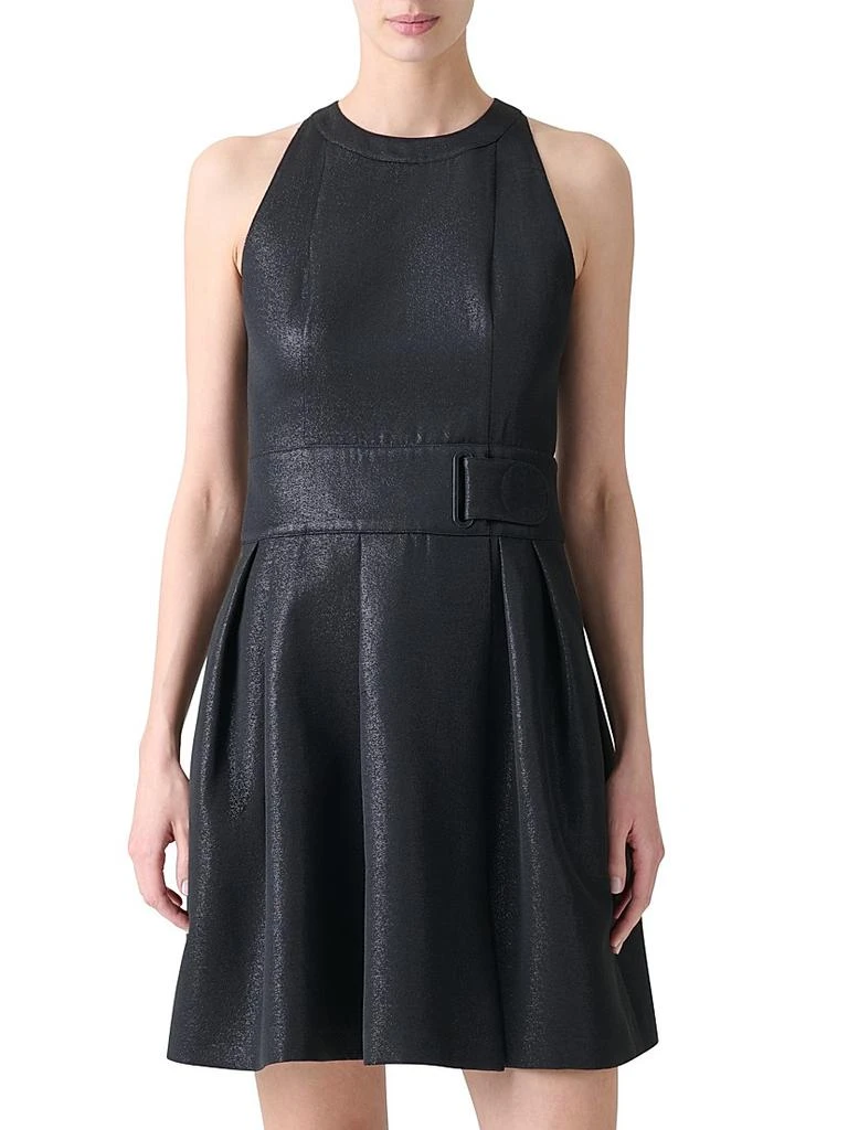 Akris Metallic A-Line Minidress 3
