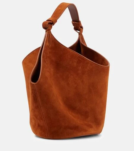 Khaite Lotus Mini suede tote bag 4