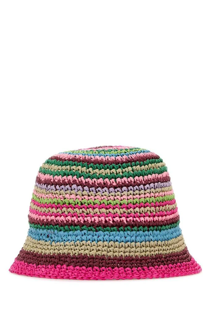 Valentino Valentino Multicolor Raffia Bucket Hat 3