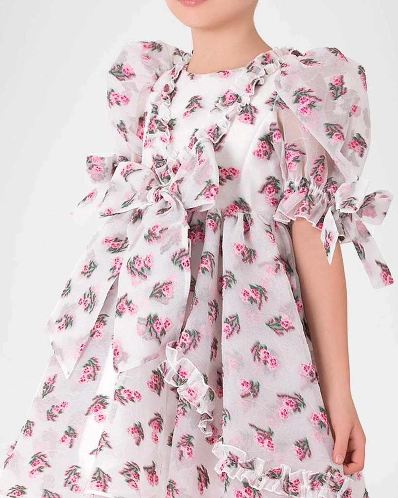 Mama Luma Girl's Puff Sleeve Floral-Print Dress, Size 3T-12 4