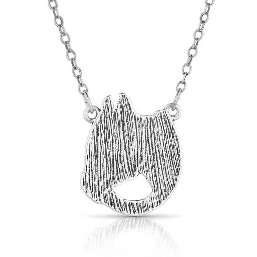 Montana Silversmiths Women
s Lucky Horse Head Pendant Necklace In Silver 2
