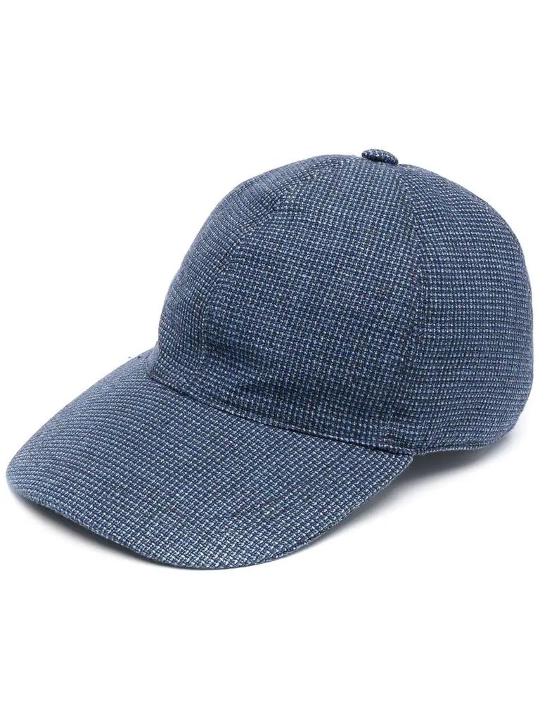 Corneliani geometric-embroidery cap - men